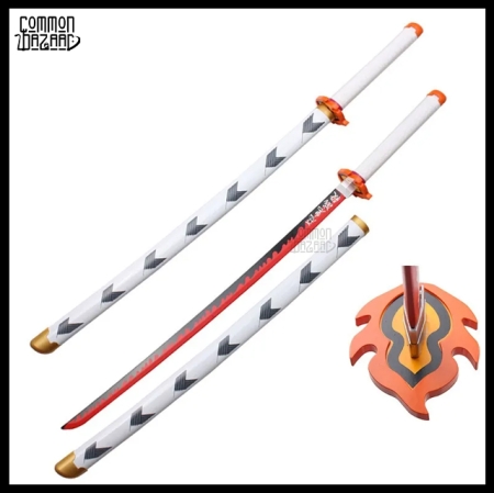 Demon Slayer: Kyojuro Rengoku – 104cm Nichirin Katana (Flame Hashira Edition)