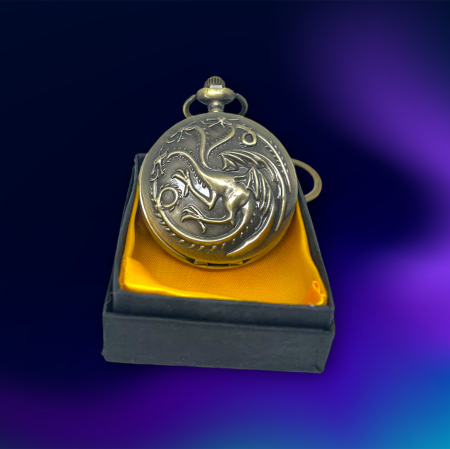 Game of Thrones: House Targaryen "Dragon" Stylish Pocket Watch Keychain