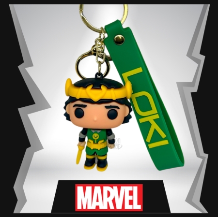 Loki 3D Rubber Keychain
