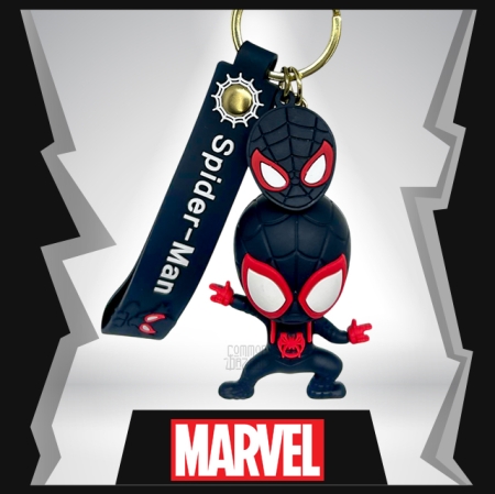 Miles Morales Spider-Man 3D Rubber Keychain