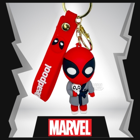  Deadpool  Night Costume   3D Rubber Keychain