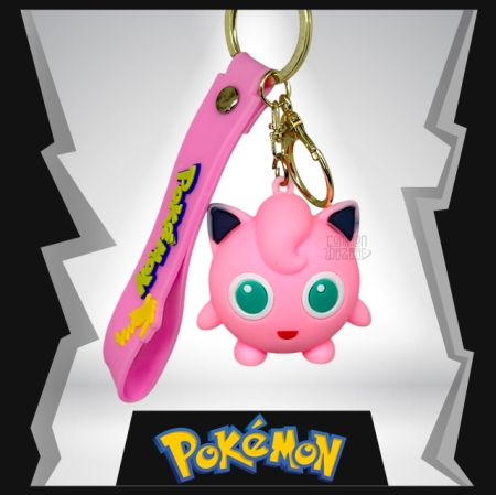 Jigglypuff 3D Rubber Keychain