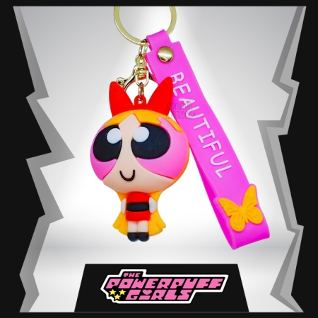 Blossom  Powerpuff Girls  3D Rubber Keychain