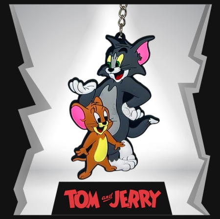 Tom & Jerry 2D Rubber Keychain  