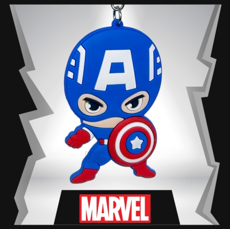 Captain America 2D Rubber Keychain