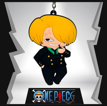 Sanji 2D Rubber Keychain