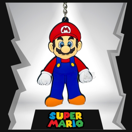 Super Mario 2D Rubber Keychain