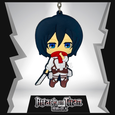Mikasa Ackerman 2D Rubber Keychain