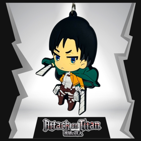 Levi Ackerman 2D Rubber Keychain