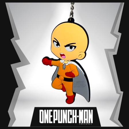 Saitama 2D Rubber Keychain