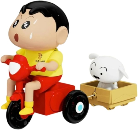 Shin Chan Movable Action Figure with Red Tricycle 12 cm 