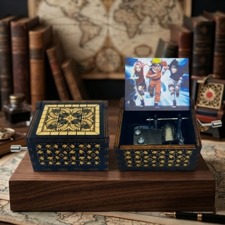 Team 7: Naruto, Sasuke, and Sakura Music Box