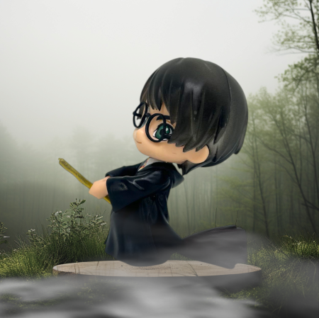 Harry Potter-Harry Potter on a broomstick, mini action figure 
