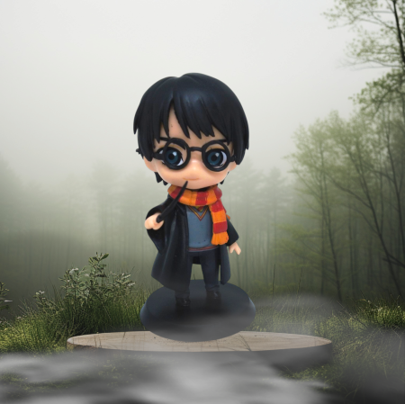 Harry Potter - Harry Potter wearing his Gryffindor scarf  mini action figure