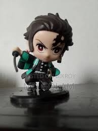 Demon Slayer - Tanjiro Kamado ( battle-ready pose holding a sword. ) mini action figure 