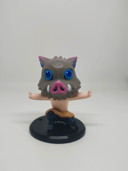 Demon Slayer -  Inosuke Hashibira  ( a wide-armed, low-stance pose ) mini action figure 