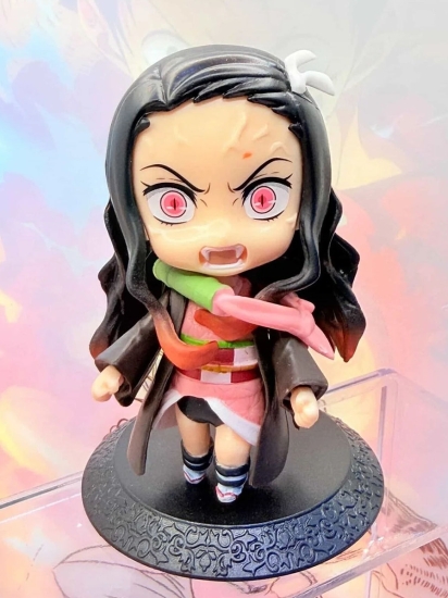 Demon Slayer - Nezuko Kamado ( Angry expression and bamboo muzzle. Demon Form ) mini action figure