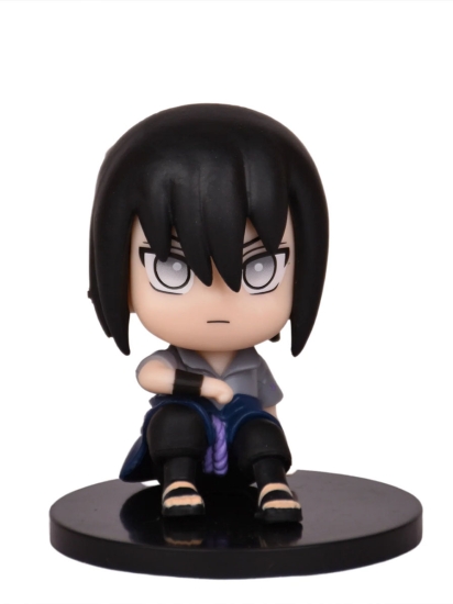 Naruto - Sasuke Uchiha ( sitting pose ) mini action figure 