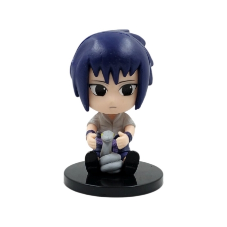 Naruto Shippuden  -  Sasuke Uchiha with gray snake mini action figure 