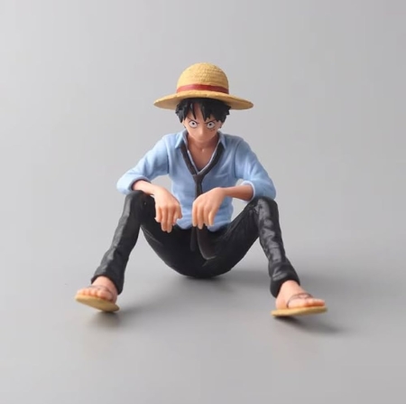 One Piece – Monkey D. Luffy (Sitting Pose Blue Shirt Edition) Action Figure