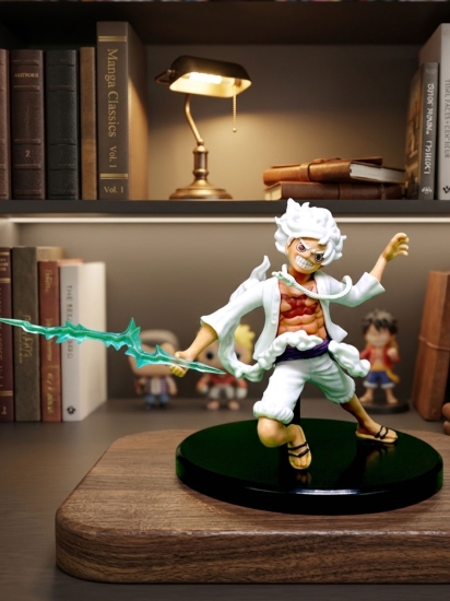 One Piece – Monkey D. Luffy ( his Gear 5 form blue thunder sword ) Action Figure 14 cm 