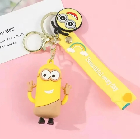 Minion - Kevin 3 D Rubber Keychain 