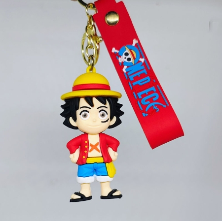 One Piece -  Monkey D. Luffy 3D Rubber Keychain 