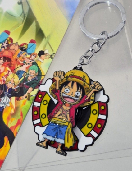Monkey D. Luffy Metal Spinner  Keychain 