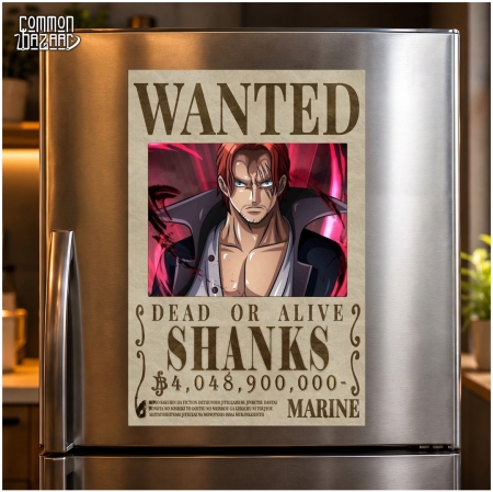 Shanks Wanted Fridge Magnet – 8 cm