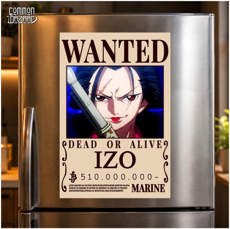 Izo Wanted Fridge Magnet – 8 cm