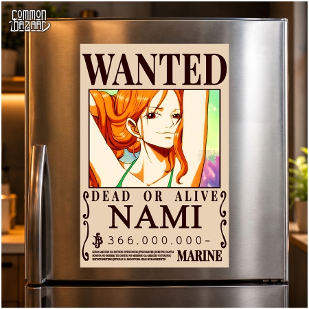 Nami Wanted Fridge Magnet – 8 cm