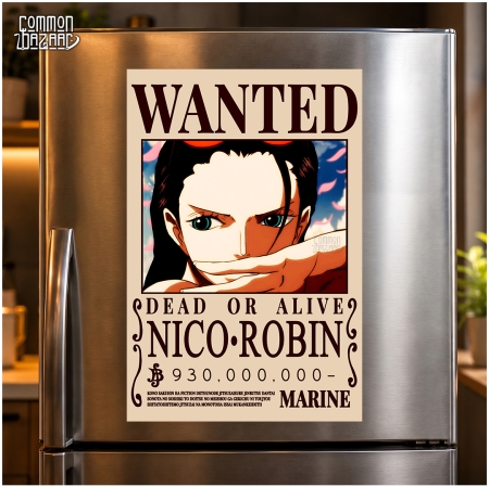Nico Robin Wanted Fridge Magnet – 8 cm