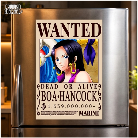 Boa Hancock Wanted Fridge Magnet – 8 cm